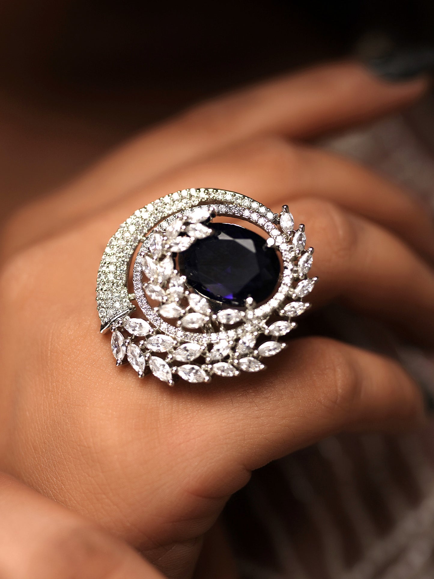 Sapphire Wreath Diamond Ring