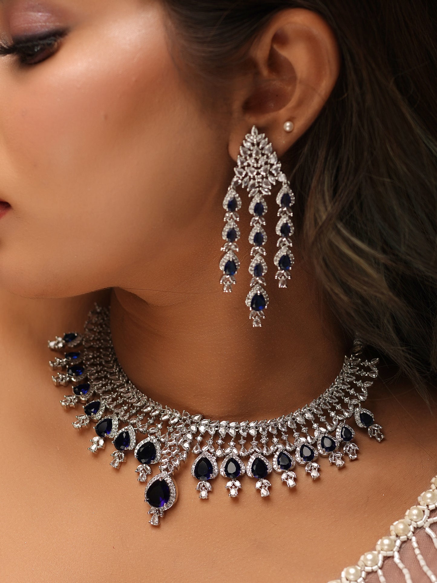 Royal Blue Allure Necklace Set