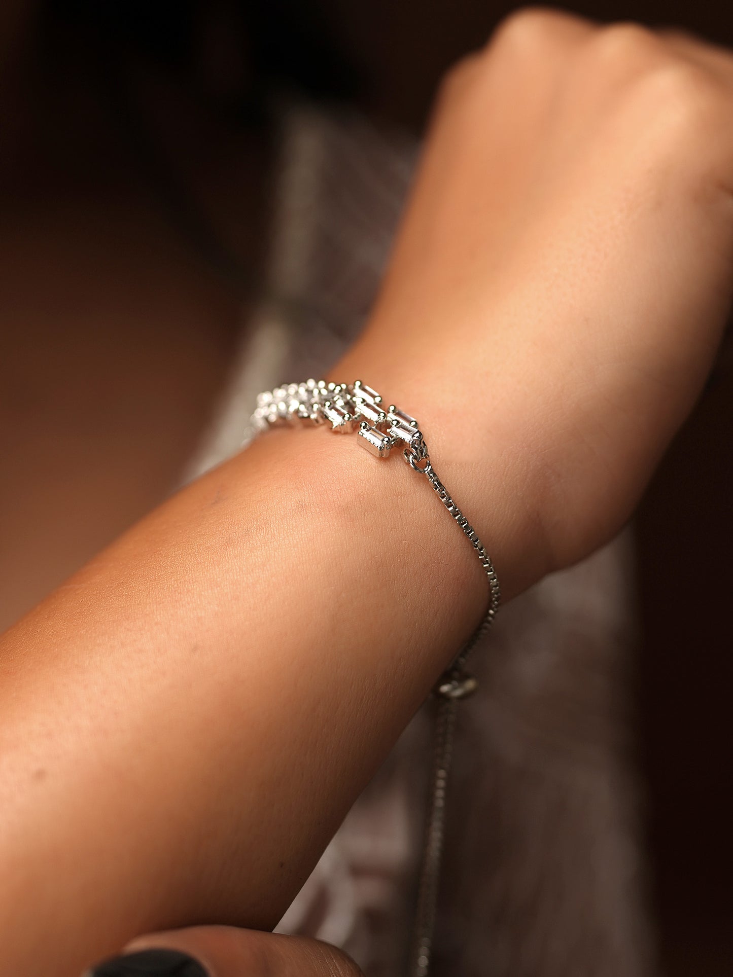 Diamond Interlocking Chain Bracelet