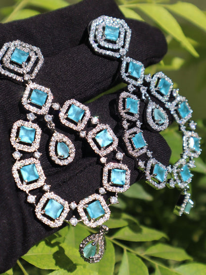 Celestial Azure Chandelier Earrings