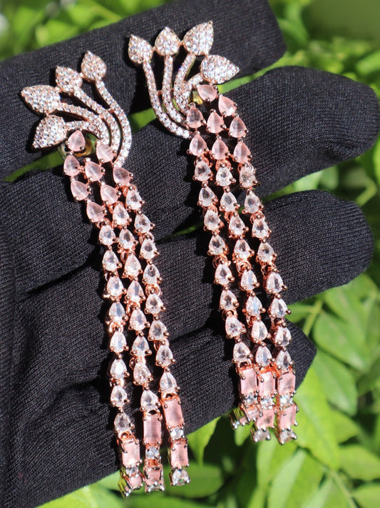 Rosy Quartz Sparkle Earrings