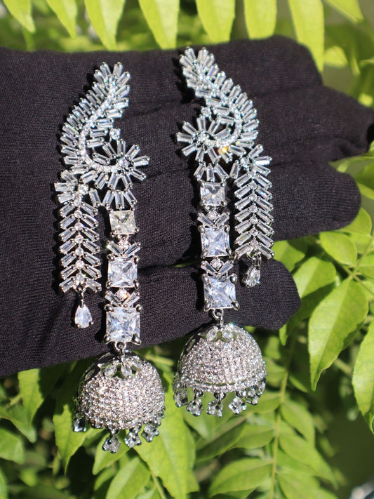 Arctic Sparkle Jhumka Earrings