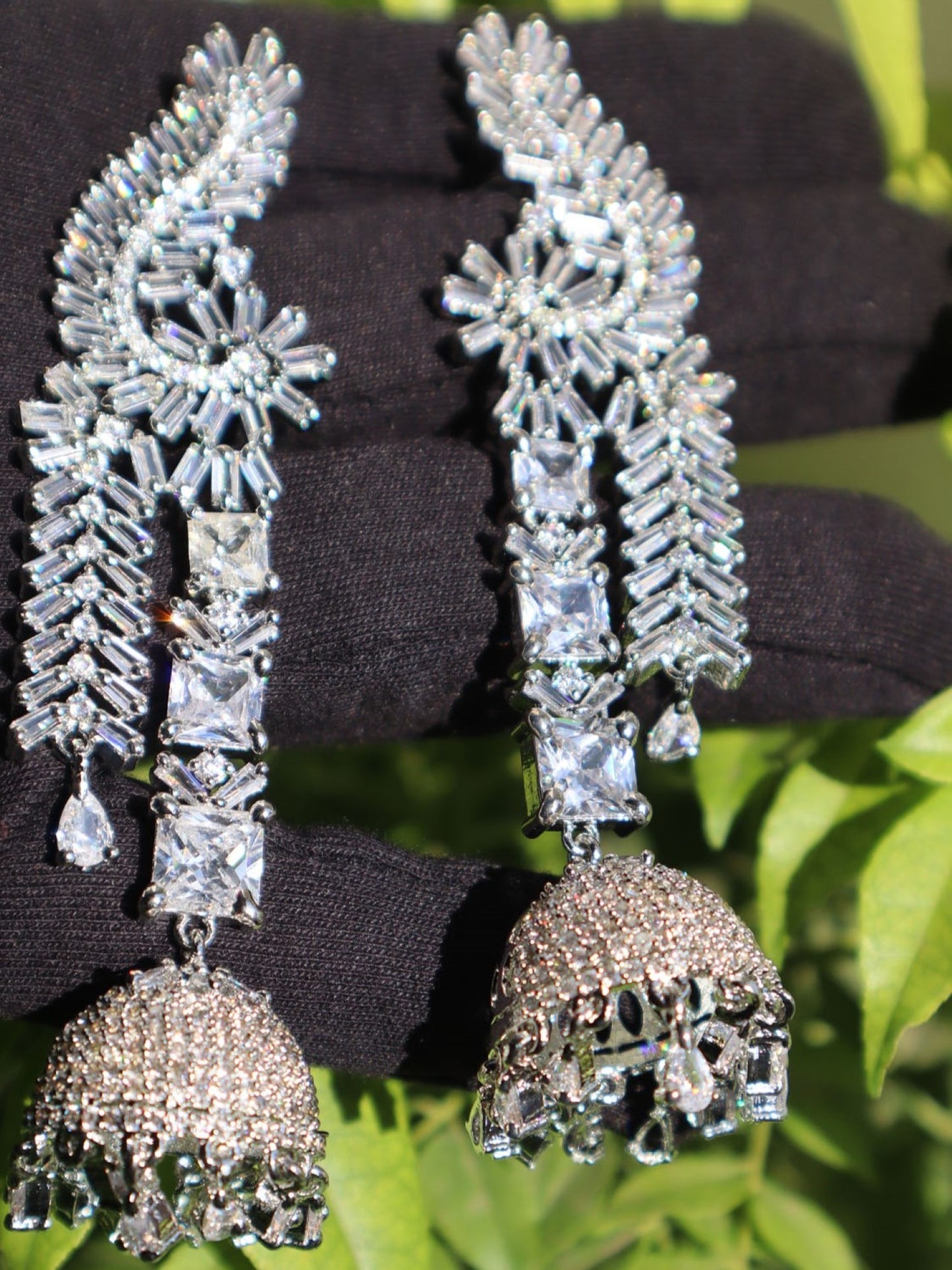 Arctic Sparkle Jhumka Earrings