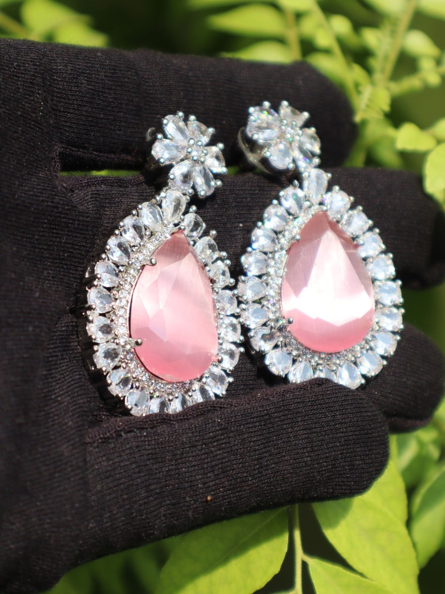 Baby Pink American Diamond Radiant Drop Dazzlers