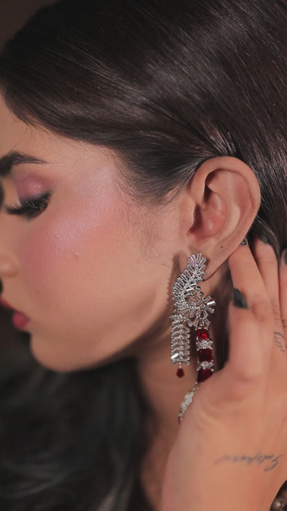 Ruby Radiance Jhumka Earrings